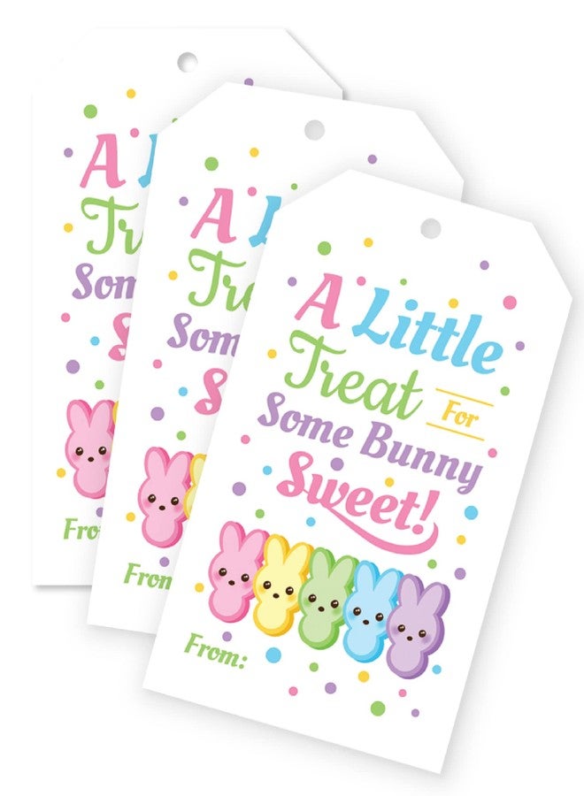 Pink Pixie Studio 25 Bunny Treat Gift Hang Tags for Spring or Easter Party Favors - Adults Kids Holiday Fun Labels for Treat Bags Made in The USA - Image 1